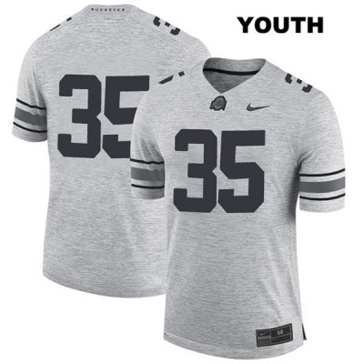 Youth NCAA Ohio State Buckeyes Luke Donovan #35 College Stitched No Name Authentic Nike Gray Football Jersey PB20I01BS